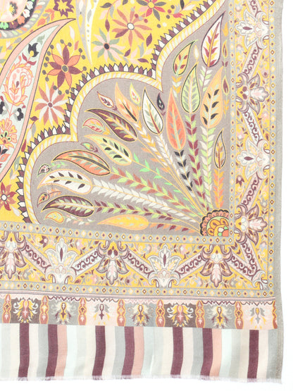 Gift Envelope of Zarbaft Multicoloured Printed Stole (Size : 71X203 CM)