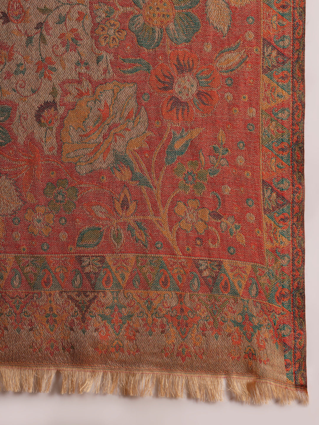 Women Floral Heritage Kaani Elegance Kashmiri Shawl