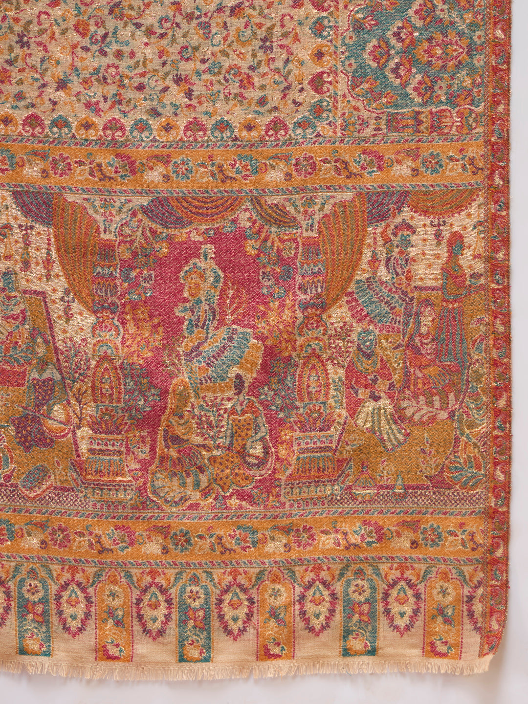 Men Persian Court Fine Wool Kaani Shawl