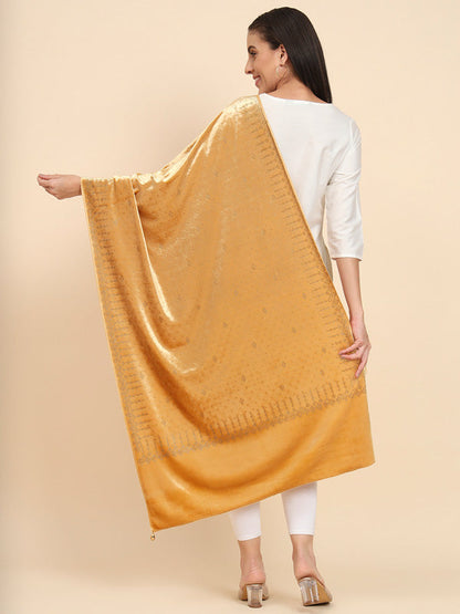 Womenƒ??s Makhamli Velvet Crystal Embellished Stole (Size 71X203 cms )