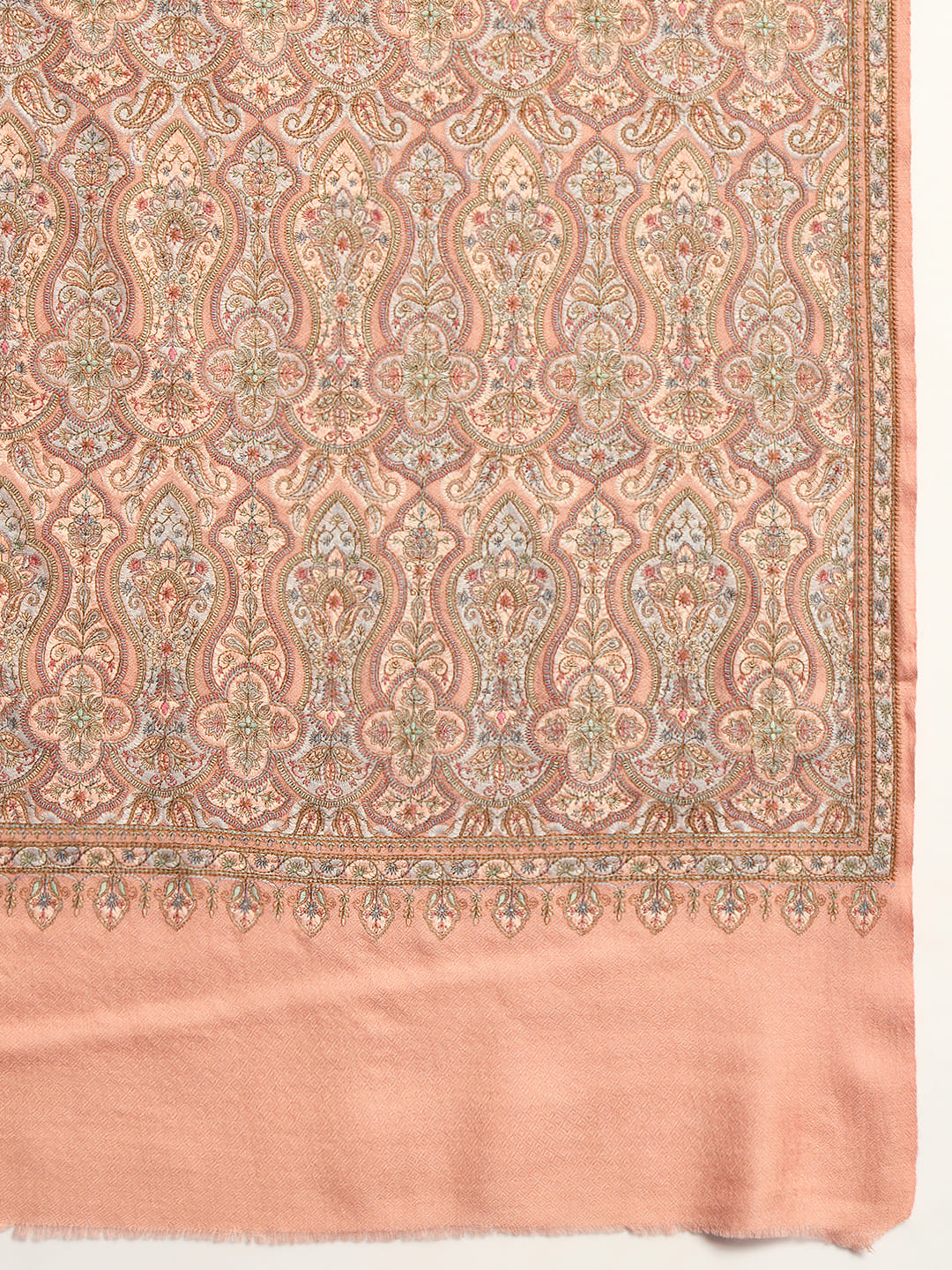 Pashmoda Womenƒ??s Gulsheren 100% Fine Wool Sozni Hand Embroidered Shawl (Size: 101x203 Cm)