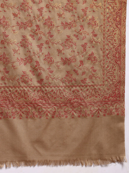 Pashmoda Women Nazrana Kashmiri Jamawar Woven Shawl (Size: 101X203 CM)