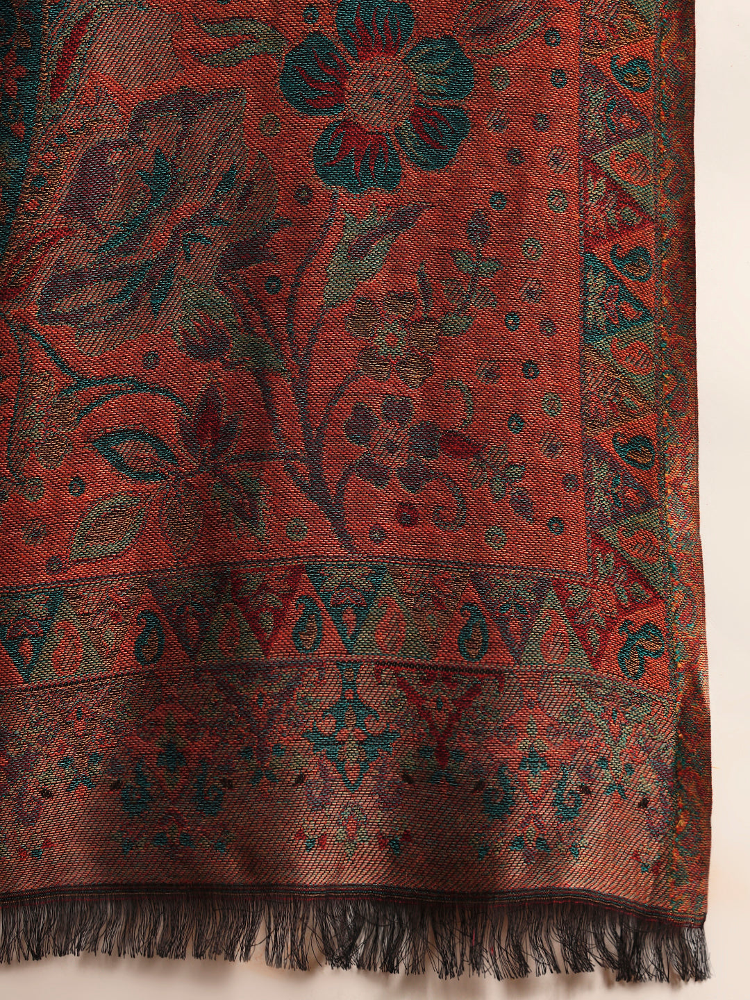 Women Floral Heritage Kaani Elegance Kashmiri Shawl