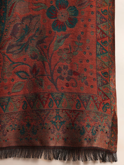 Women Floral Heritage Kaani Elegance Kashmiri Shawl