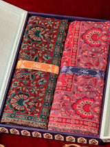 His and Her Gift Set of Kaani shawls With Wooden Gift Box