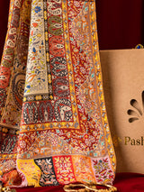 Gift Envelope of Firdousi Multicoloured Printed Stole (Size : 71X203 CM)