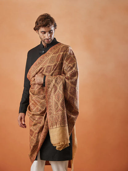His and Her Gift Set of Jamawar Shawls With Wooden Gift Box