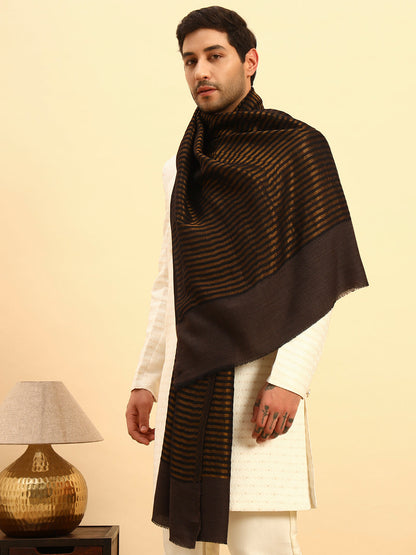 His and Her Gift Set of Zari Stoles With Wooden Gift Box