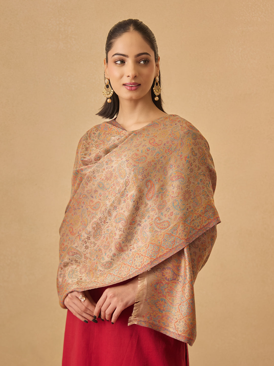 Pashmoda Women Chandni Kaani Stole (Size : 71X203 CM)