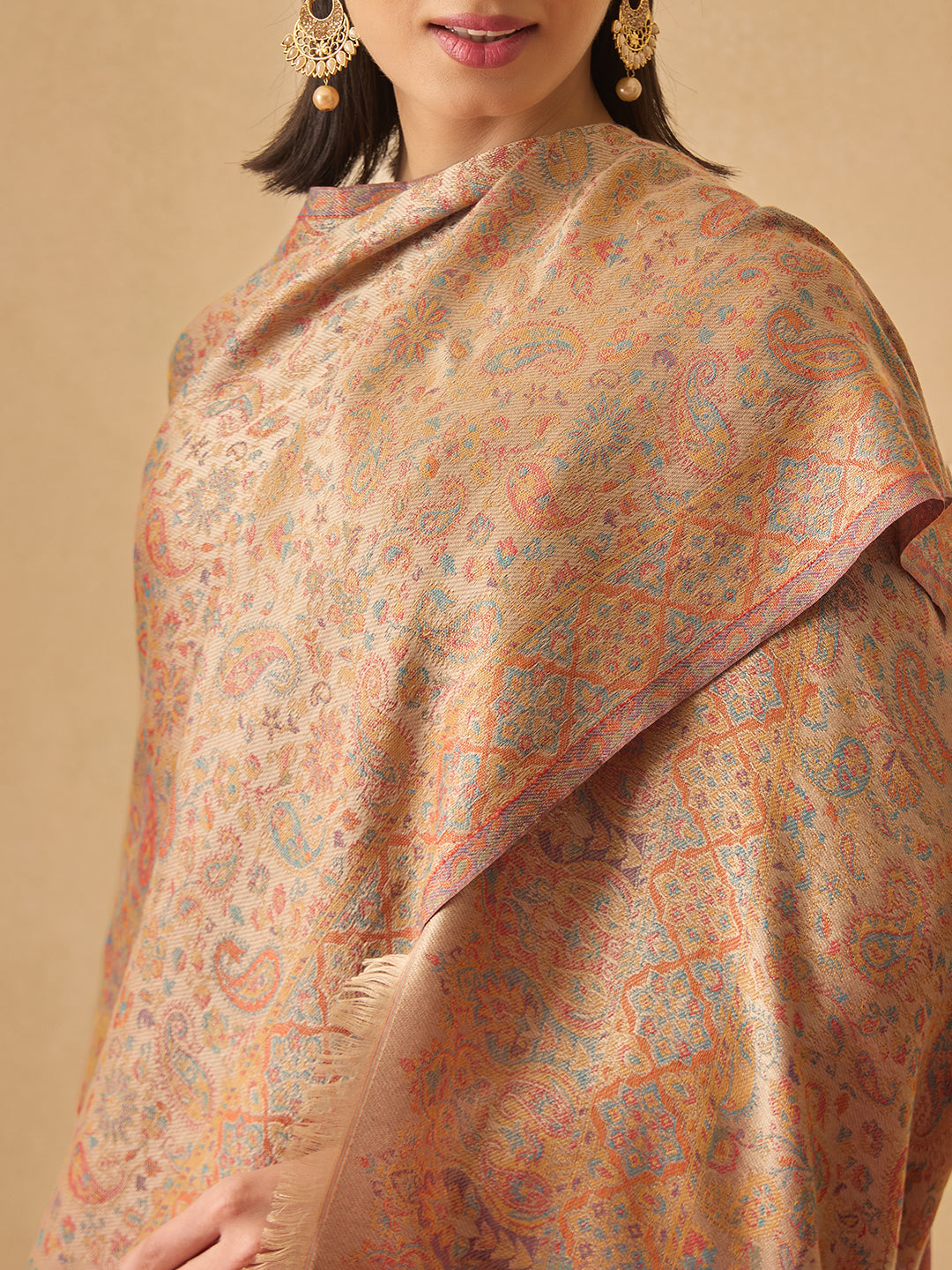 Pashmoda Women Chandni Kaani Stole (Size : 71X203 CM)