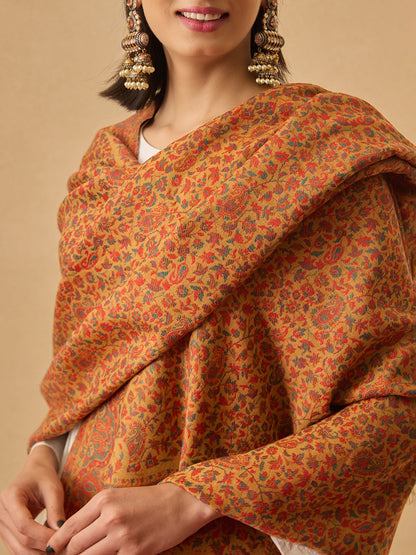 Pashmoda Women Mehak Kaani Wool Blend Kashmiri Shawl (Size: 101X203 CM)