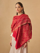 Pashmoda Women Mahtab Kashmiri Jamawar Woven Shawl (Size: 101X203 CM)