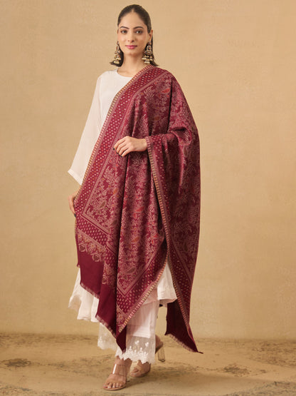Pashmoda Women Paisley Harmony Kaani Stole (Size : 71X203 CM)