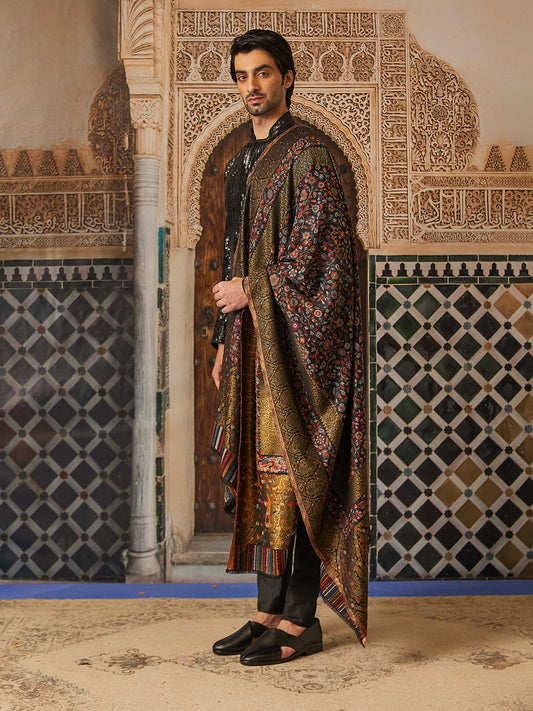 Pashmoda Mens Rangrez Kaani Shawl (Size: 101x203 Cm)