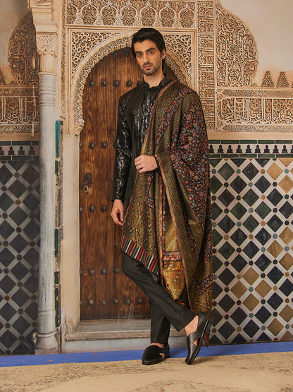 Pashmoda Mens Rangrez Kaani Shawl (Size: 101x203 Cm)