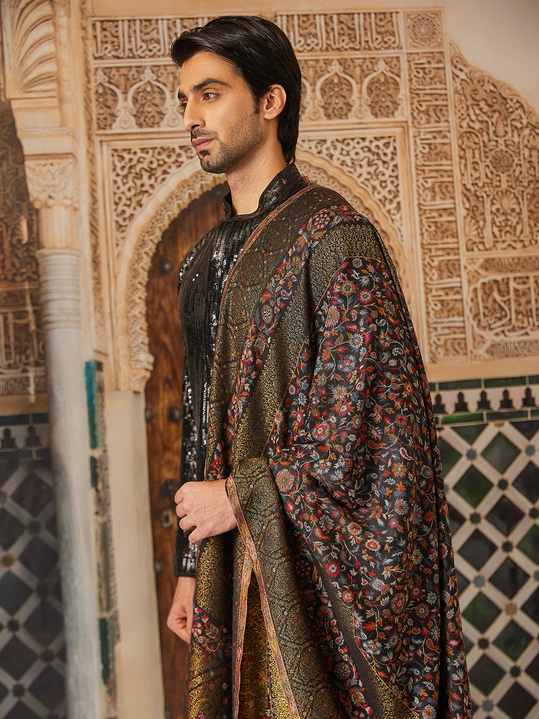 Pashmoda Mens Rangrez Kaani Shawl (Size: 101x203 Cm)