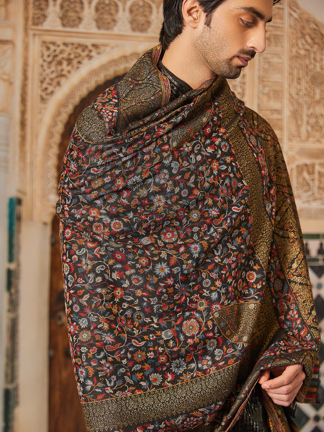Pashmoda Mens Rangrez Kaani Shawl (Size: 101x203 Cm)