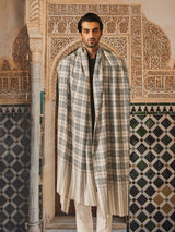Pashmoda Men Misbah Woollen Checkered Lohi (Size: 127x254 CM)