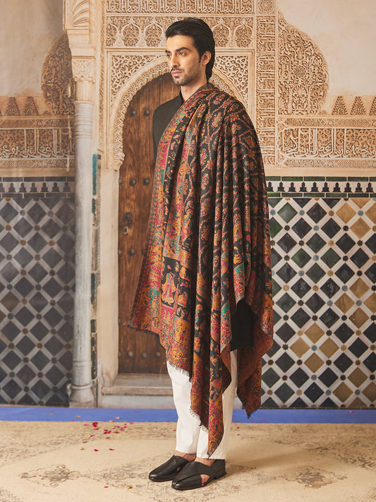 Pashmoda Mens Gul-e-meher Kaani Shawl (Size: 101x203 Cm)