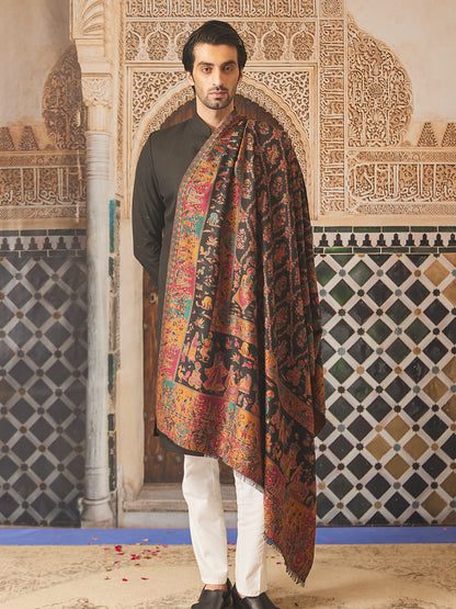 Pashmoda Mens Gul-e-meher Kaani Shawl (Size: 101x203 Cm)
