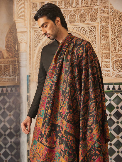 Pashmoda Mens Gul-e-meher Kaani Shawl (Size: 101x203 Cm)