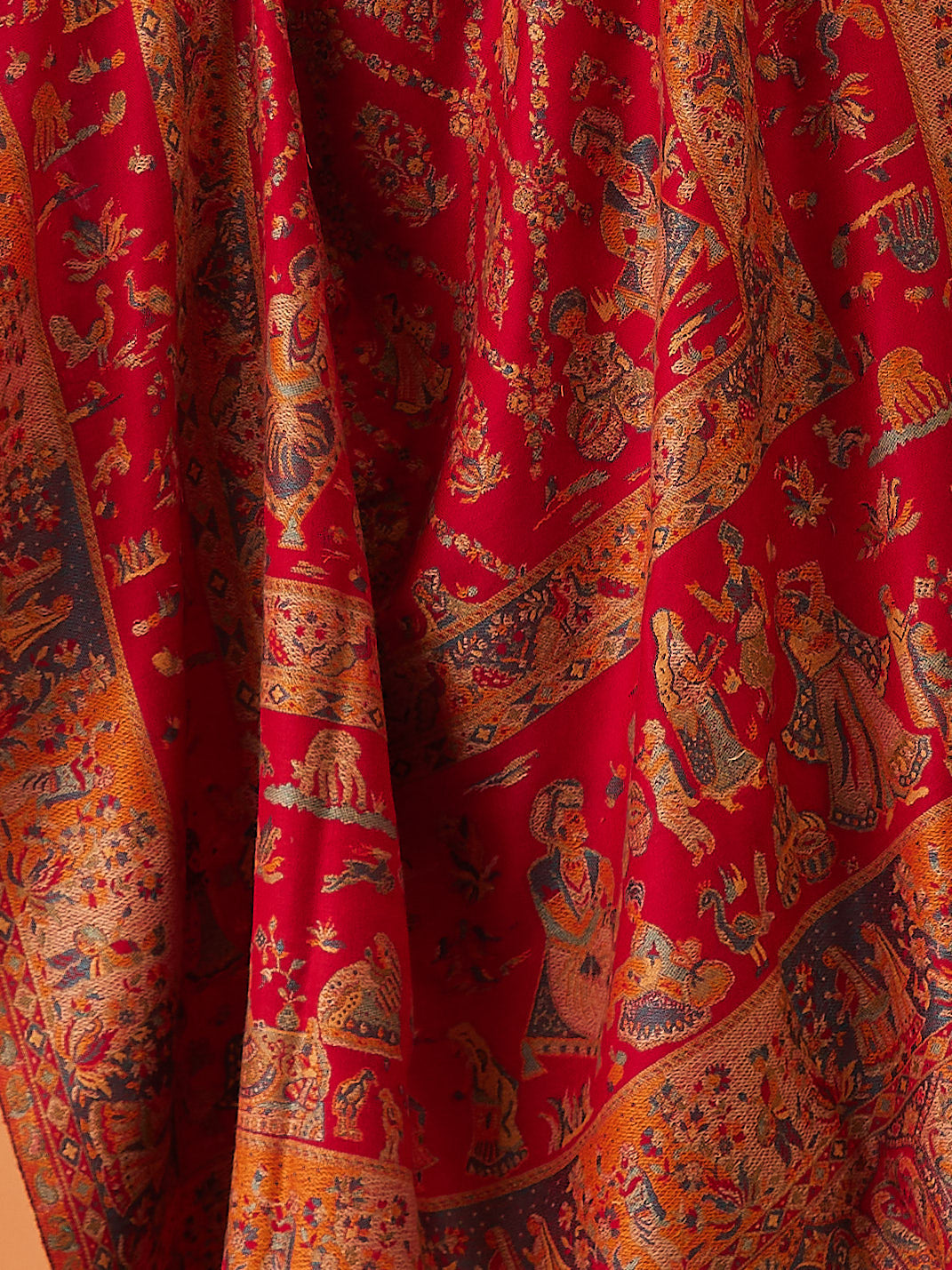 Women Gulbahar Kaani Wool Blend Kashmiri Shawl (Size: 101X203 CM)
