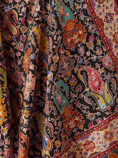 Gift Box of Zarmina Kalamkari Embroidered Shawl (Size:  101x203 CM)