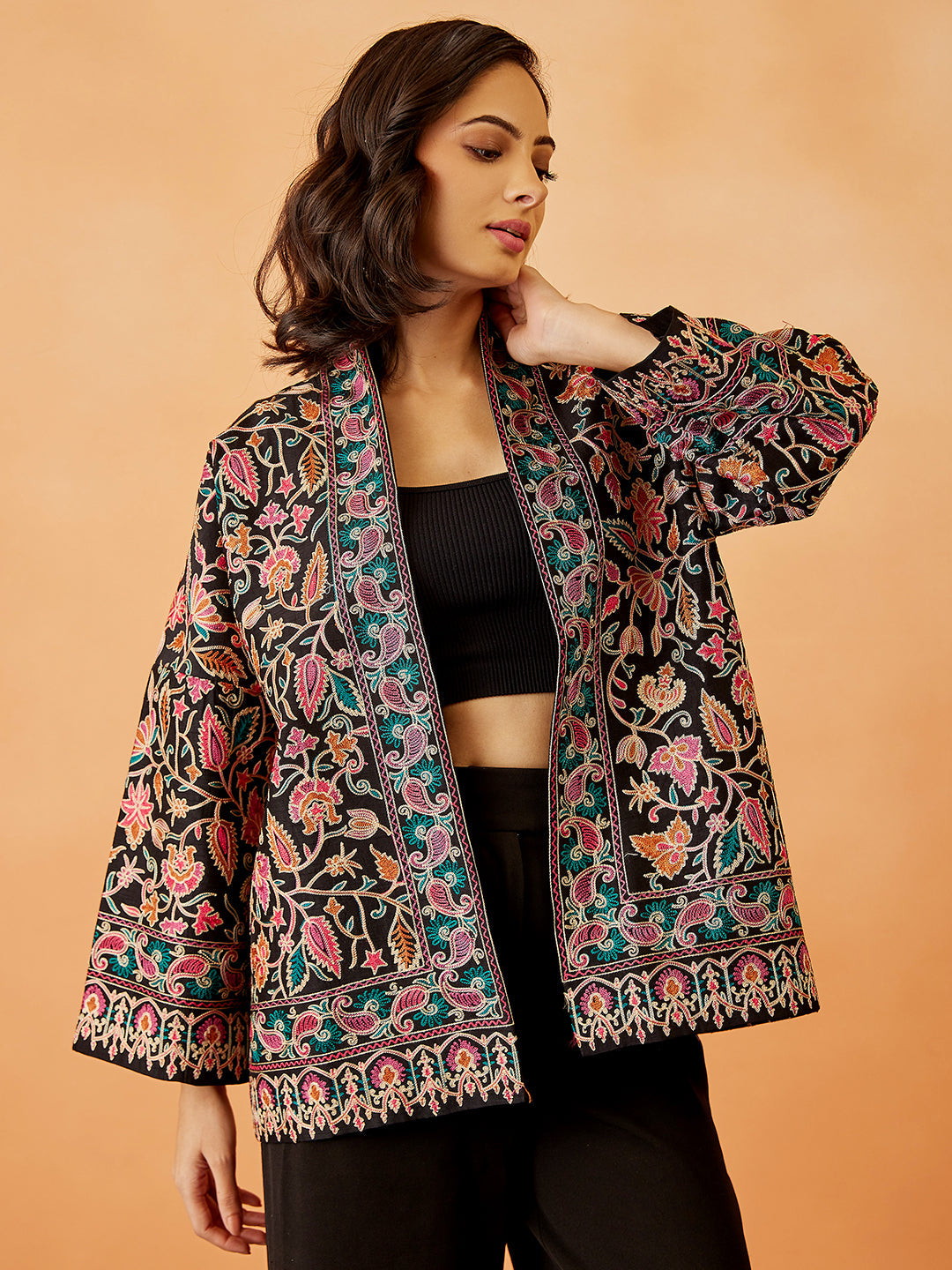 Kalamkari Embroidered Cape
