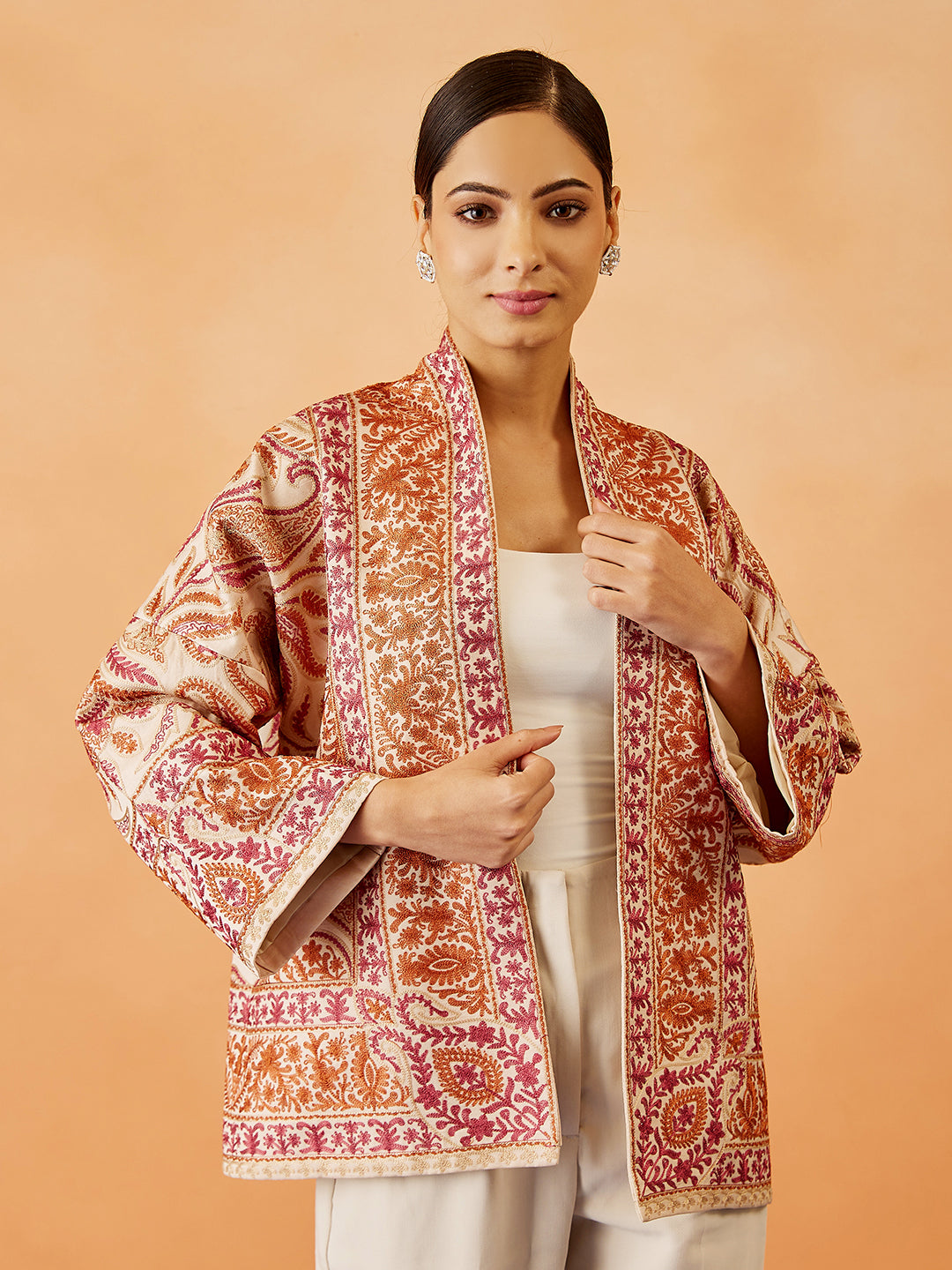 Nalki Embroidered Silk Cape