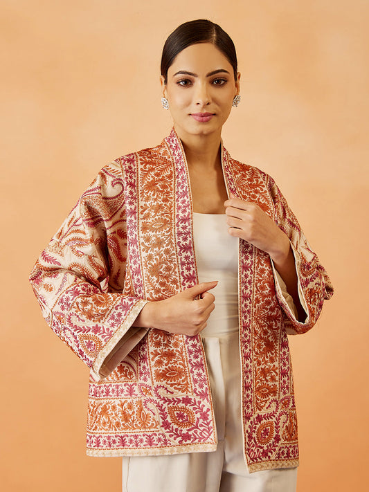 Nalki Embroidered Silk Cape