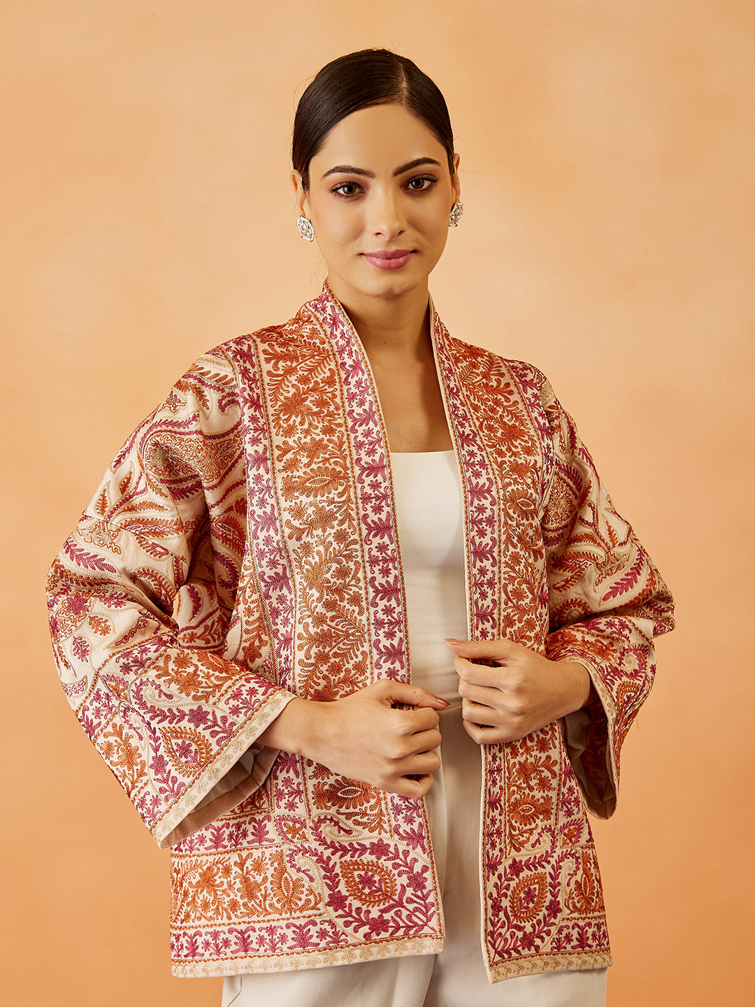 Nalki Embroidered Silk Cape