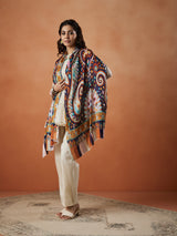 Women Nazakat Fine Soft Bamboo Fibre Stole (Size : 71X203 CM)
