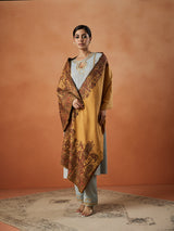 Women Gulzaar Kashmiri Jamawar Woven Shawl (Size: 101X203 CM)