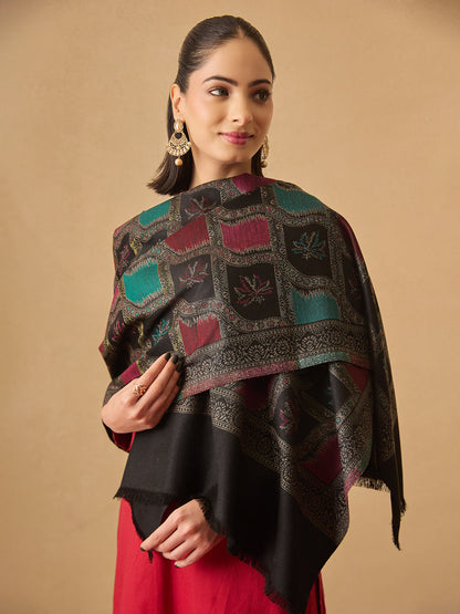 Pashmoda Women Floral Geometry Kaani Stole (Size : 71X203 CM)