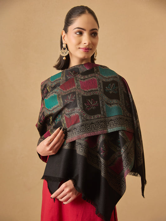 Pashmoda Women Floral Geometry Kaani Stole (Size : 71X203 CM)