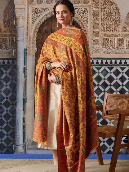 His and Her Gift Set of Kaani Shawls With Wooden Gift Box