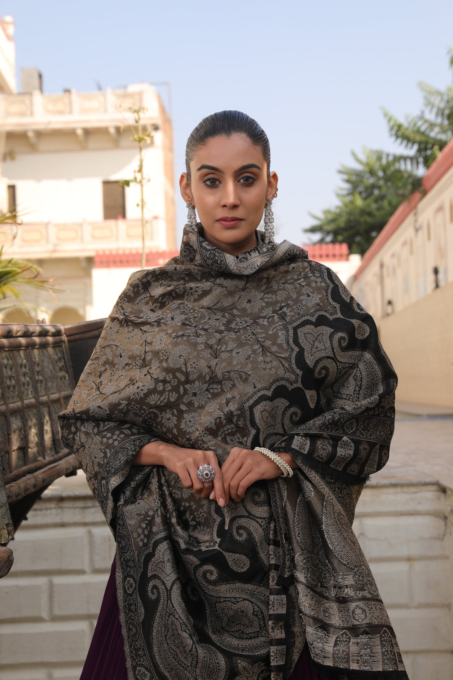 Pashmoda Women Hunar Zari Kaani Fine Wool Shawl (Size: 101x203 cm)